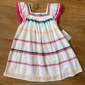 NWT Cat & Jack Little Girls White Dress XS 4/5